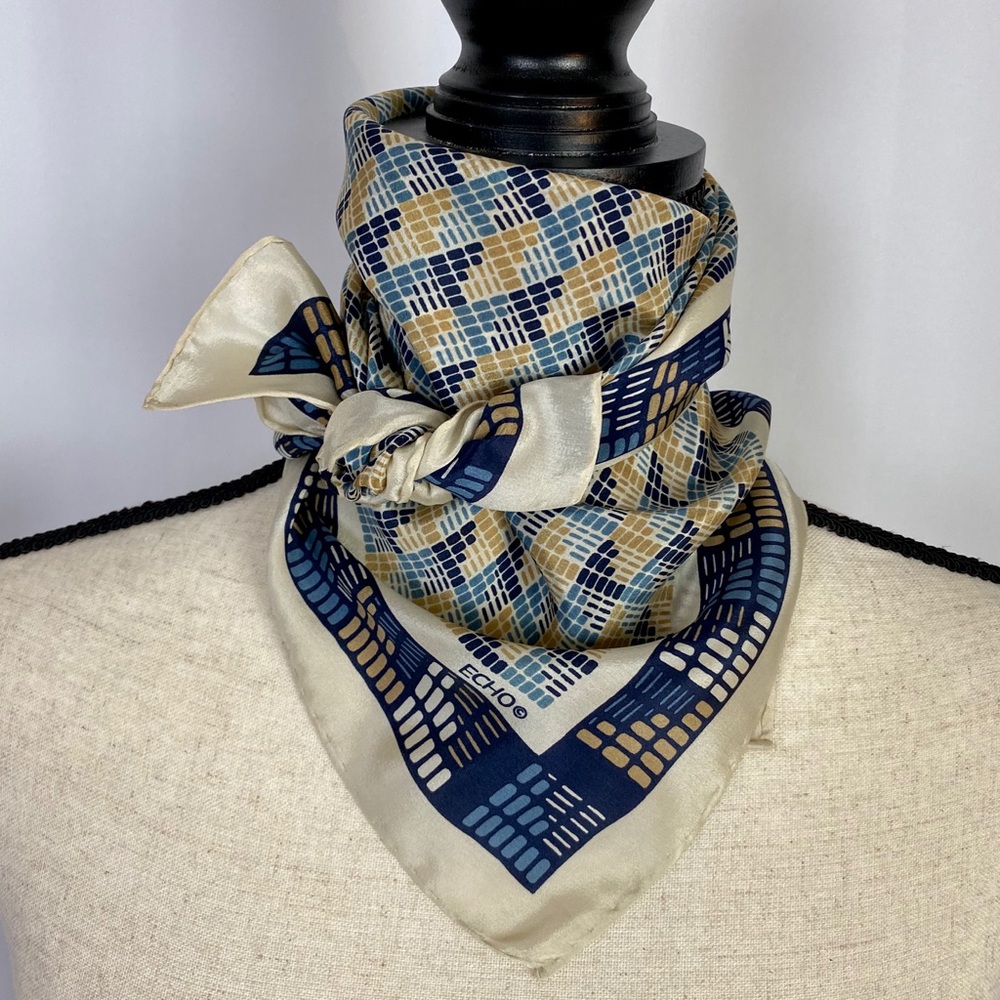 COPY - Vintage FINAL🔥ECHO Japanese Silk Square Sc…